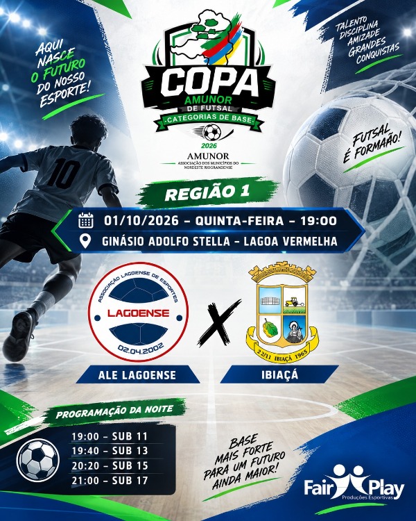 Ibiaçá segue na Copa AMUNOR de Futsal com quatro categorias